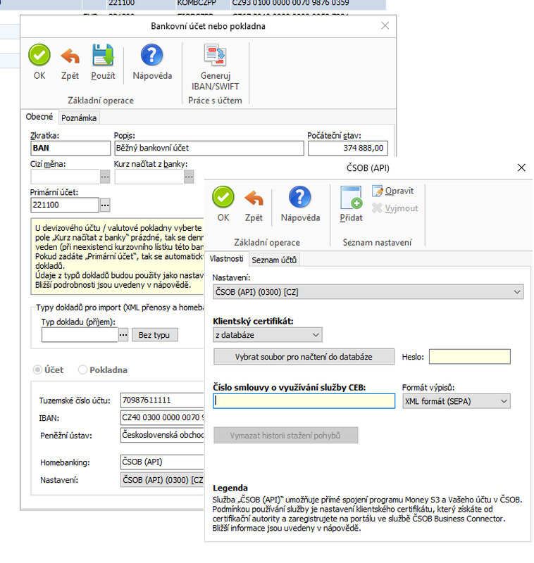 Propojení ČSOB a Money S3 přes API