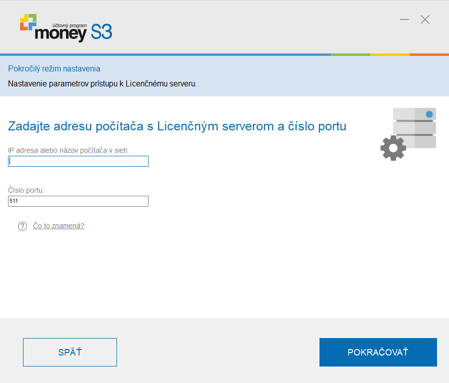 Nastavenie prístupu k licenčnému serveru